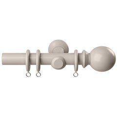 Speedy Woodland Ball Grey Pole image of the curtain pole on a white background