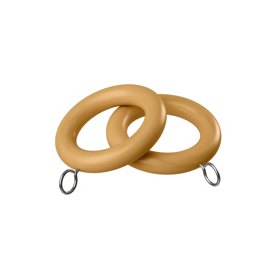 Speedy Woodland 4 Pack of Natural Curtain Rings image of the curtain rings on a white background