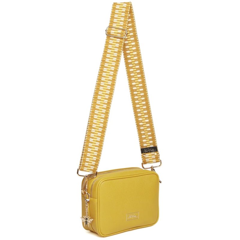 Alice Wheeler Ochre Soho Double Zipped Cross Body Bag