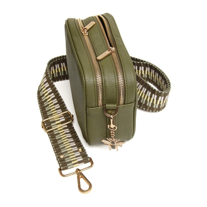 バッグ ALICE Alice Wheeler Olive Soho double zip cross body bag | Aldiss