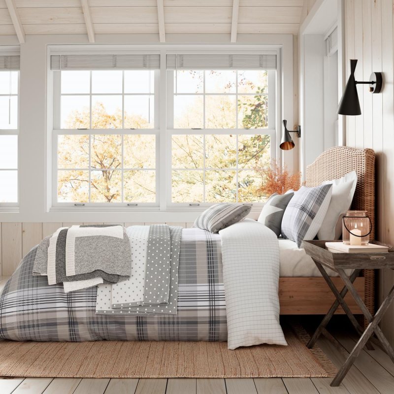Grey farmhouse clearance bedding set
