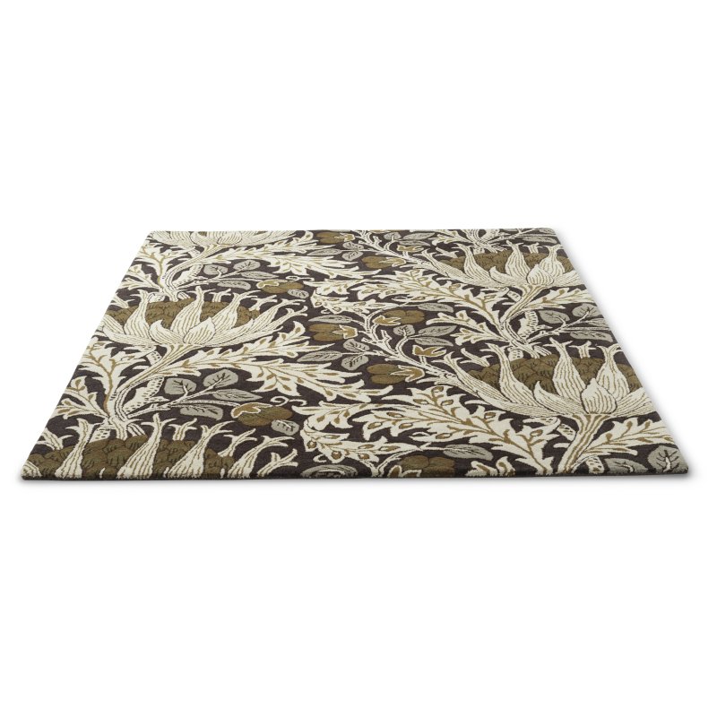 Morris & Co Artichoke Charcoal Mustard Rug