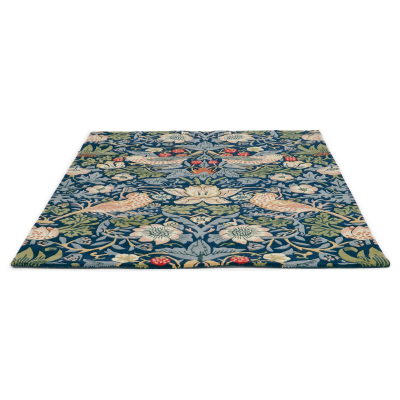 Morris & Co Strawberry Thief Indigo Rug