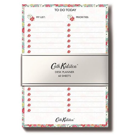 Cath Kidston Desk Planner image of the planner in packaging on a white background