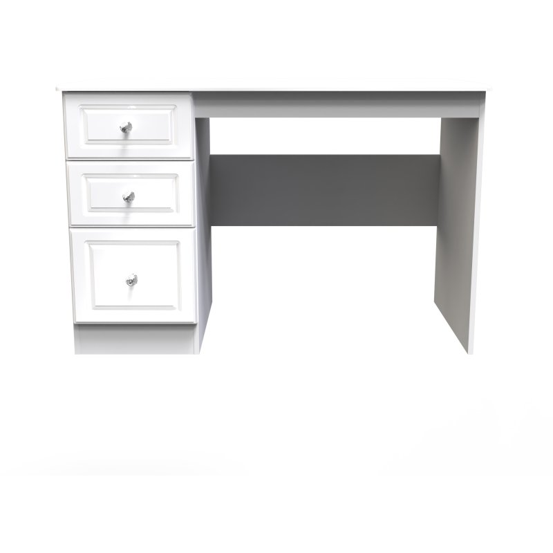 Edinbrugh Desk White Gloss front on image of the desk on a white background