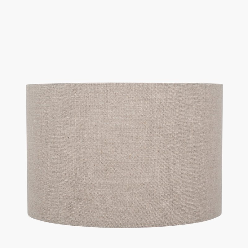 Edward Natural Linen Cylinder Shade image of the shade on a white background