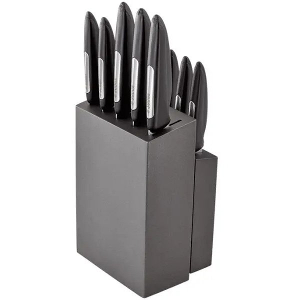 Judge Sabatier 9 Piece Knife Block Set image of the back of the knife block on a white background