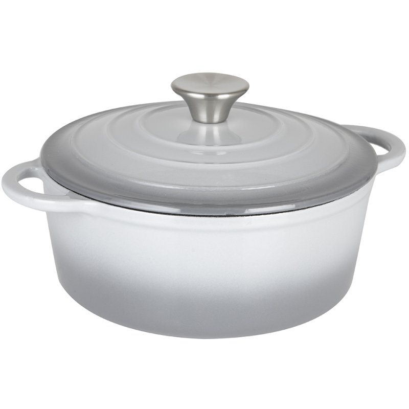 Simply Home 22cm Cast Iron Graduated Grey Casserole image of the casserole dish on a white background