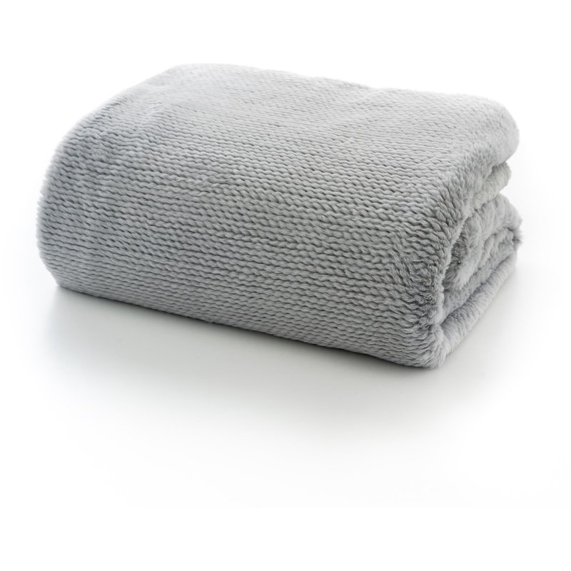 Sandringham Knit Style Fur Platinum Throw