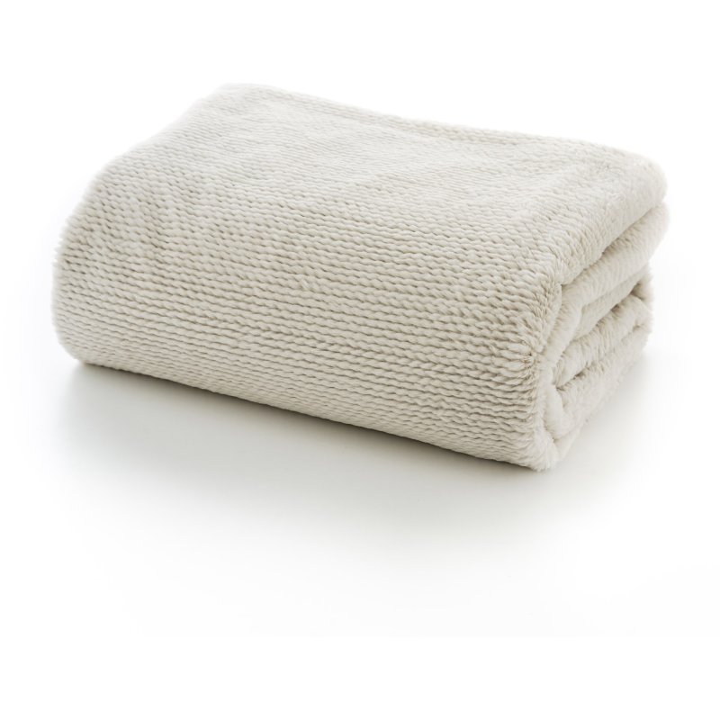 Sandringham Knit Style Fur Biscuit Throw
