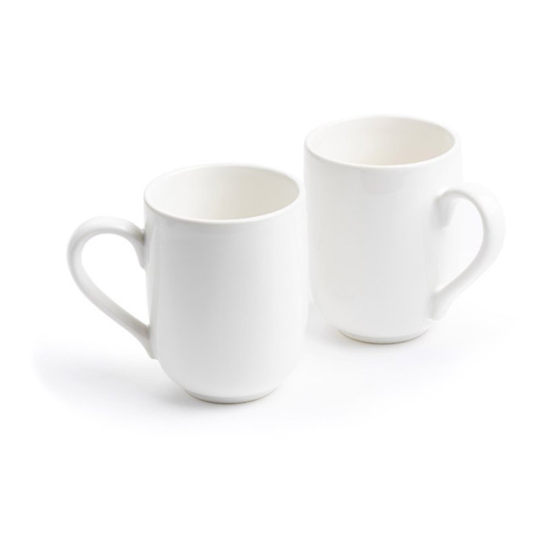 Moods White Coffee Cups 2pk image of the cups on a white background