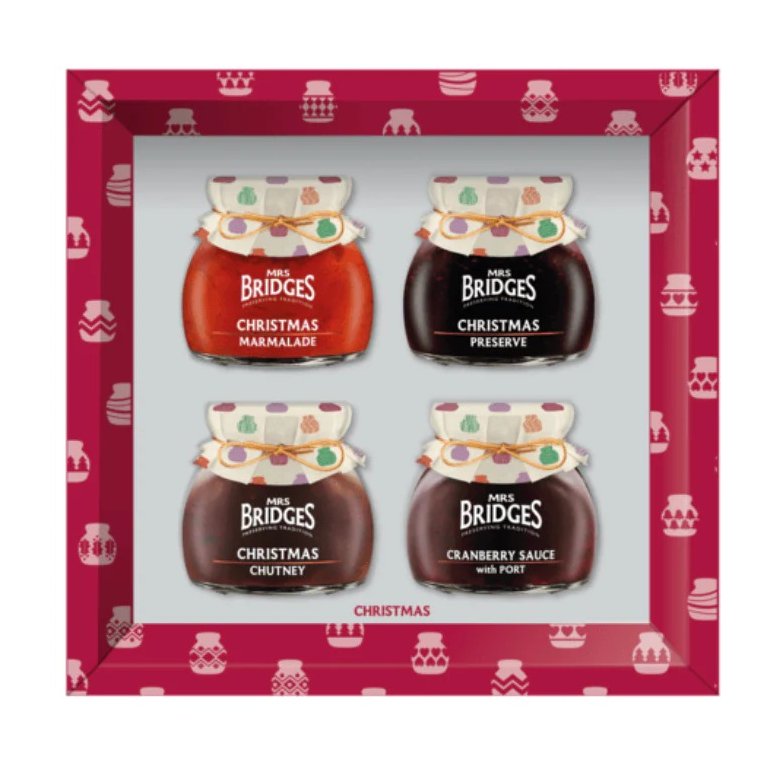 Mrs Bridges Christmas Red 4 Jar Gift Set