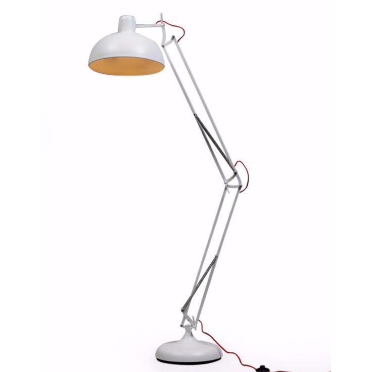 Matt White Extra Large Classic Desk Style Floor Lamp image of the lamp on a white background