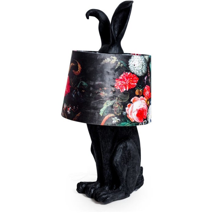 Matt Black Rabbit Ears Lamp image of the lamp on a white background