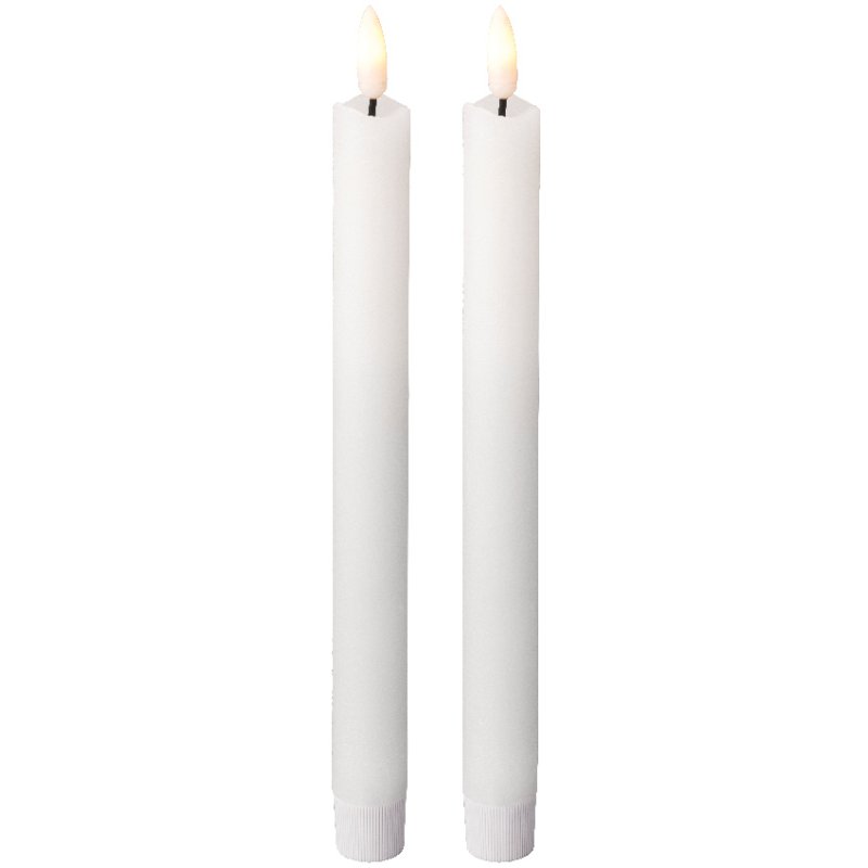Kaemingk Kaemingk LED Pair of Dinner Candles White
