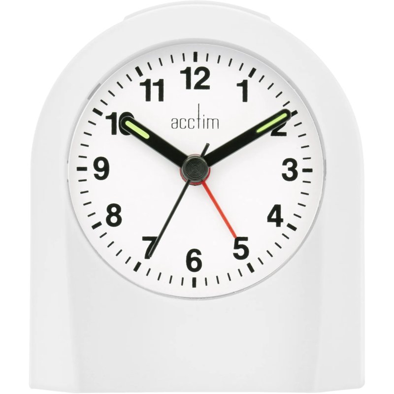 Acctim Palma White Alarm Clock image of the clock on a white background