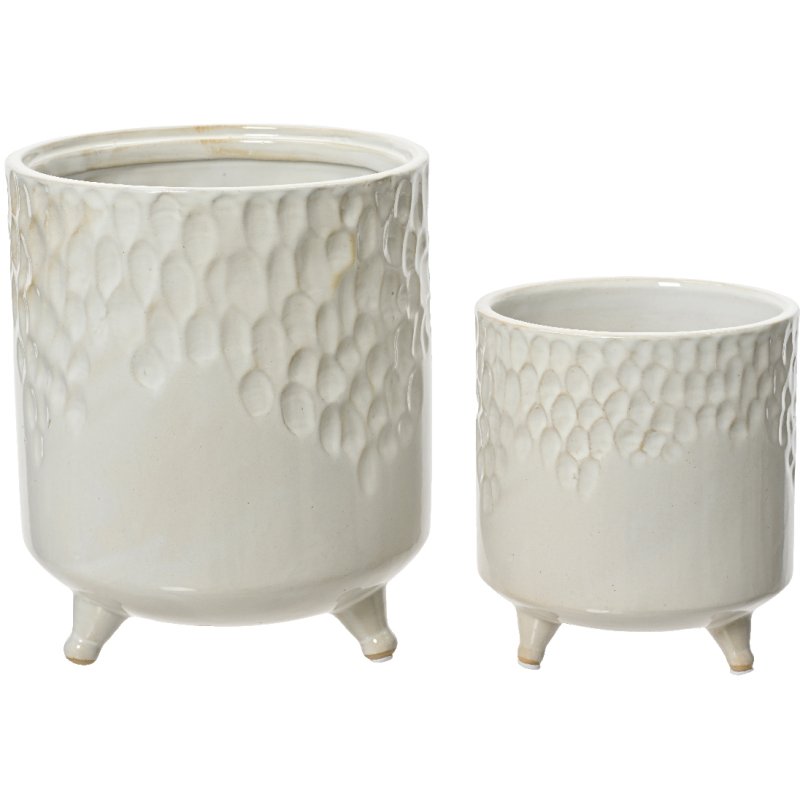 Kaemingk Kaemingk Debossed Stoneware Planter