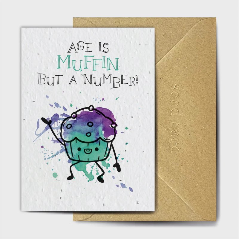 The Seed Card Company Easy For You To Say You're A Cake Birthday Card image of the front of the card on a white background