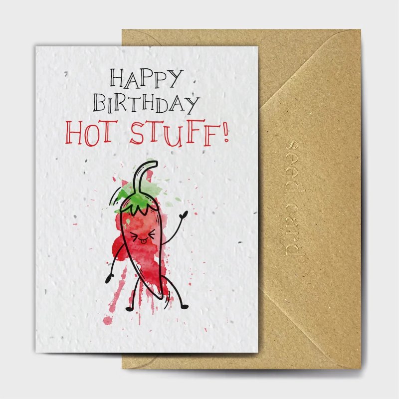 The Seed Card Company How You Doin Birthday Card image of the front of the card on a white background