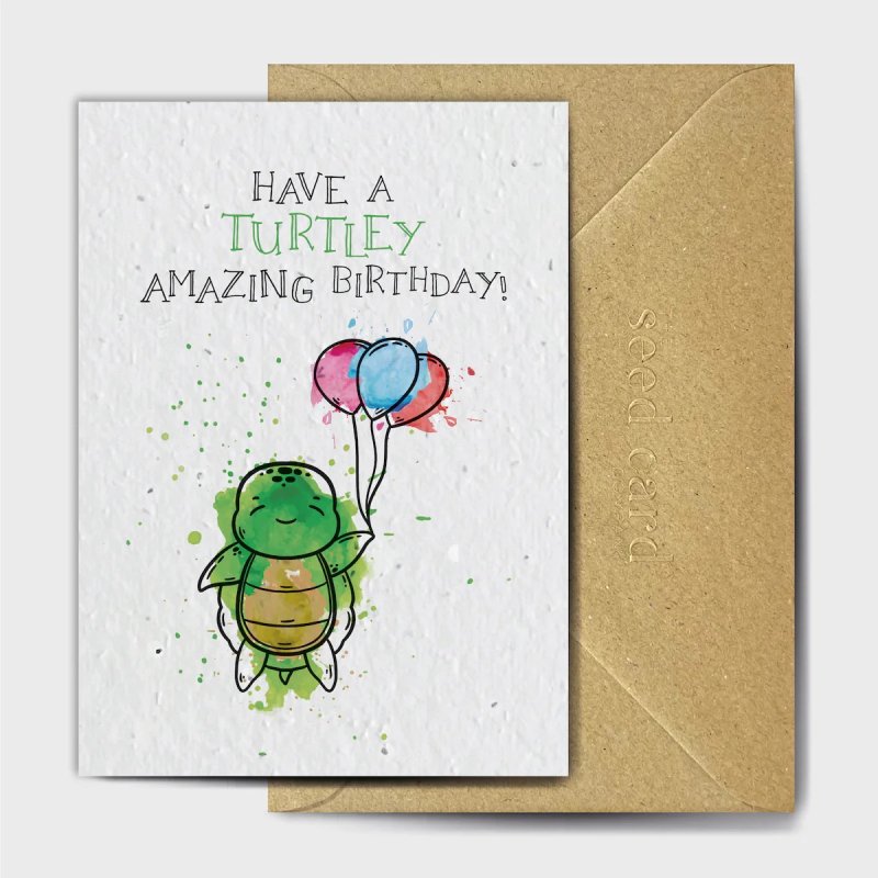 The Seed Card Company Squirtle Squad Birthday Card image of the front of the card on a white background