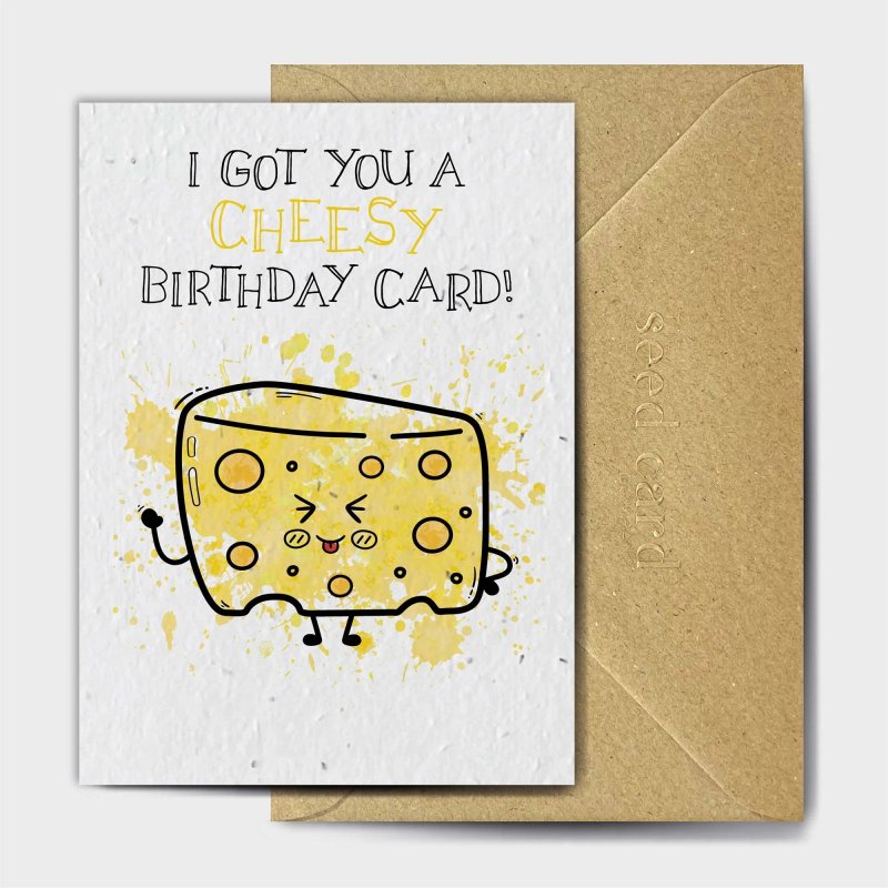 The Seed Card Company Make Sure You Keep It In The Fridge Birthday Card image of the front of the card on a white background