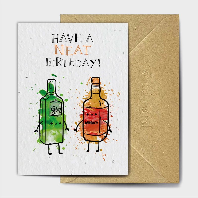 The Seed Card Company Bottom Of The Barrel Birthday Card image of the front of the card on a white background