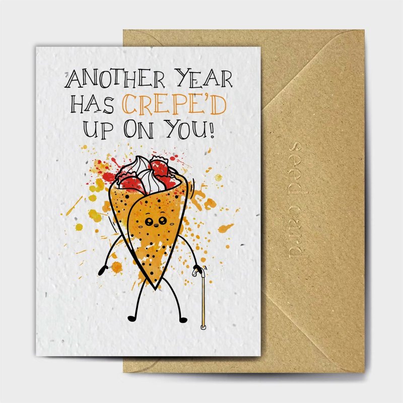 The Seed Card Company Rather Have Banana & Choc Birthday Card image of the front of the card on a white background
