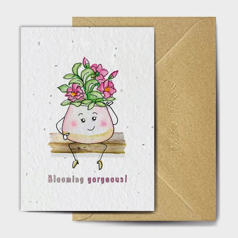 The Seed Card Company Blooming Gorgeous Card image of the card on a white background