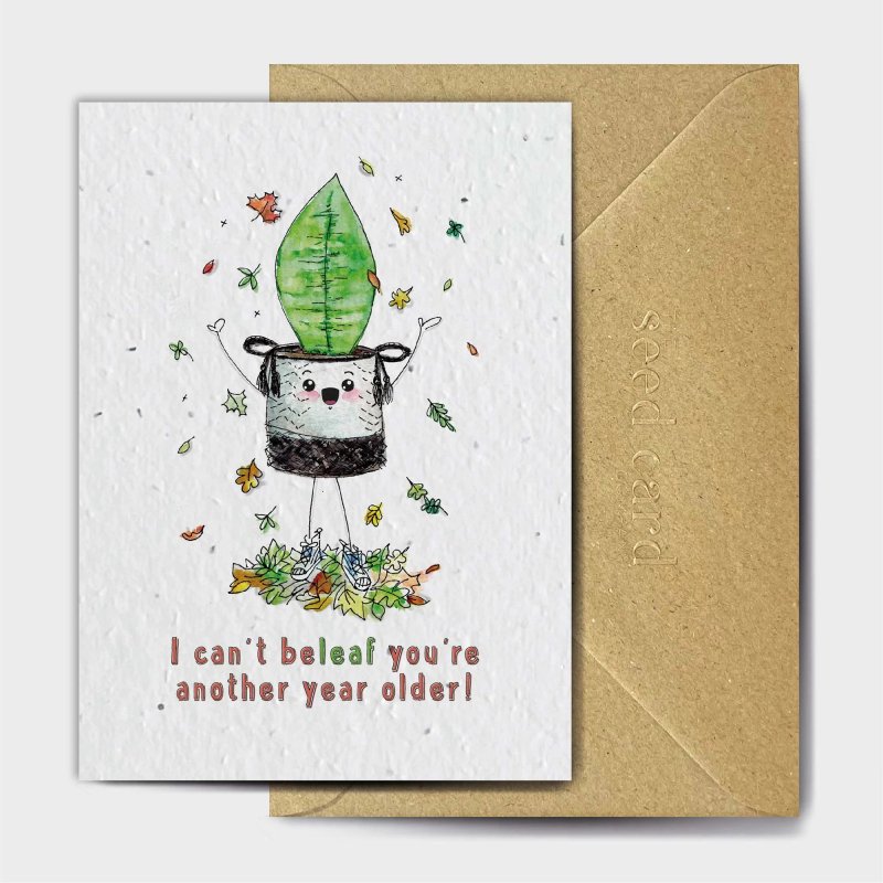 The Seed Card Company Shark Fin Salutations Birthday Card image of the card on a white background