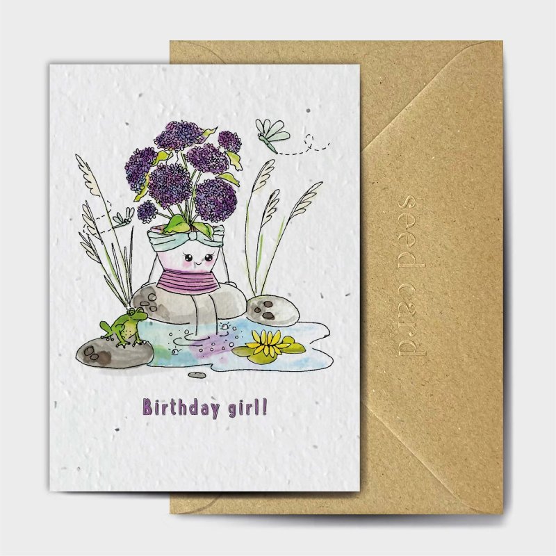 The Seed Card Company You Look For Ultraviolet Birthday Card image of the card on a white background