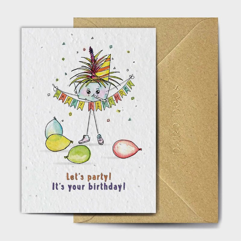 The Seed Card Company Botanical Bunting Birthday Card