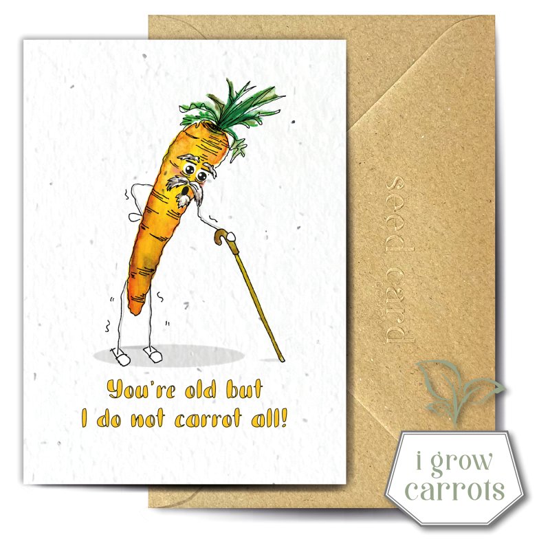The Seed Card Company Old Carrot Birthday Card