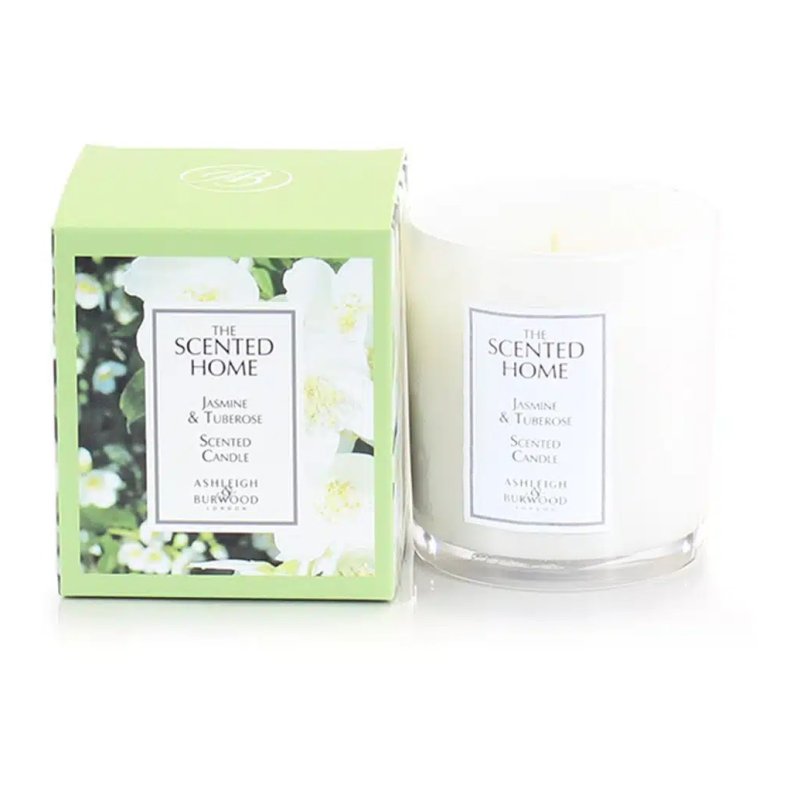 Ashleigh & Burwood Jasmine & Tuberose Scented Jar Candle on White Background