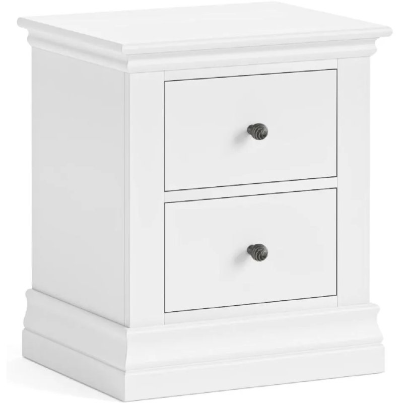 Bordeaux White Bedside Cabinet image of the cabinet on a white background