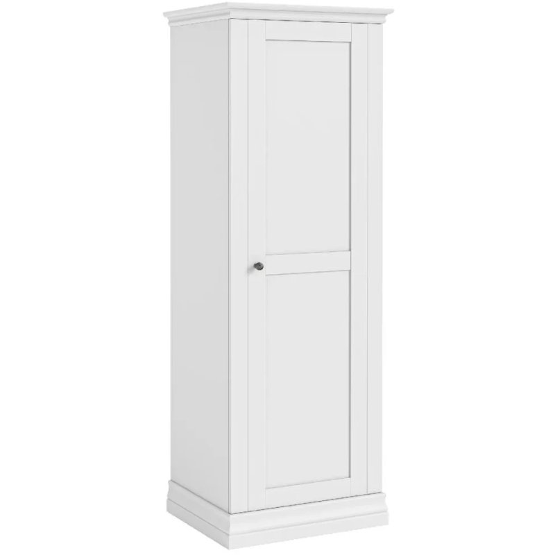 Bordeaux White Single Wardrobe image of the wardrobe on a white background