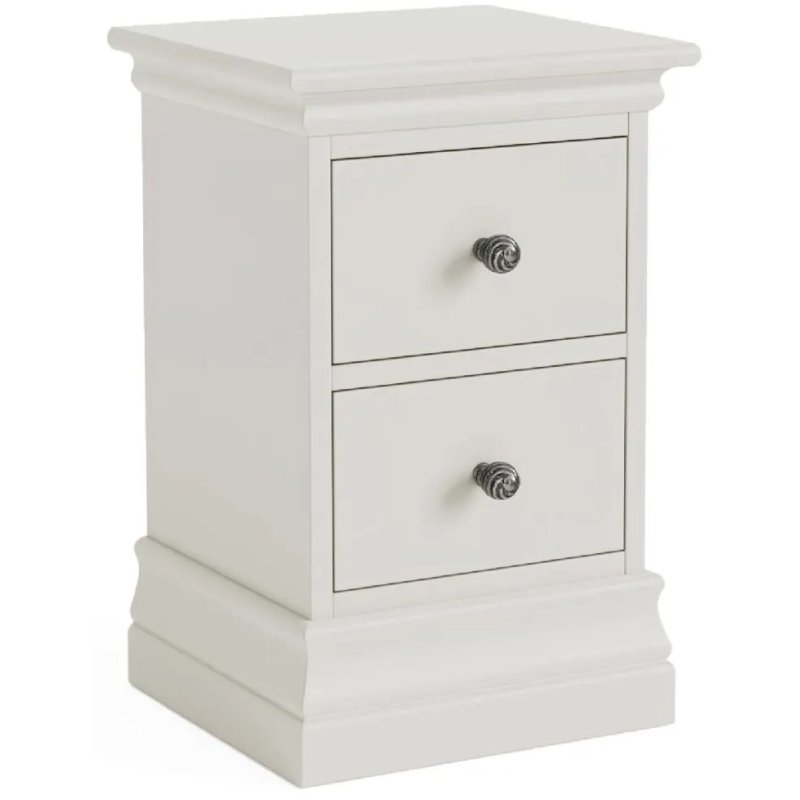 Bordeaux Cotton Narrow Bedside Cabinet image of the cabinet on a white background