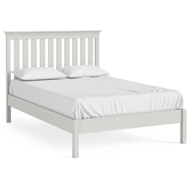 Bordeaux Cotton Low Foot End Bedframe With Slatted Headboard image of the bedframe on a white background