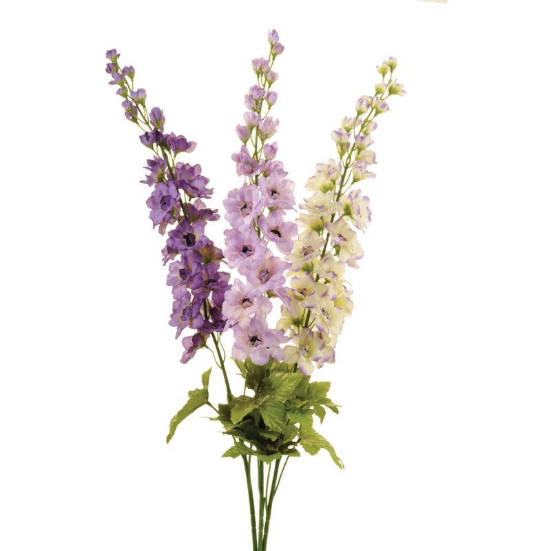 Floralsilk Lavender Delphinium image of the faux flower on a white background