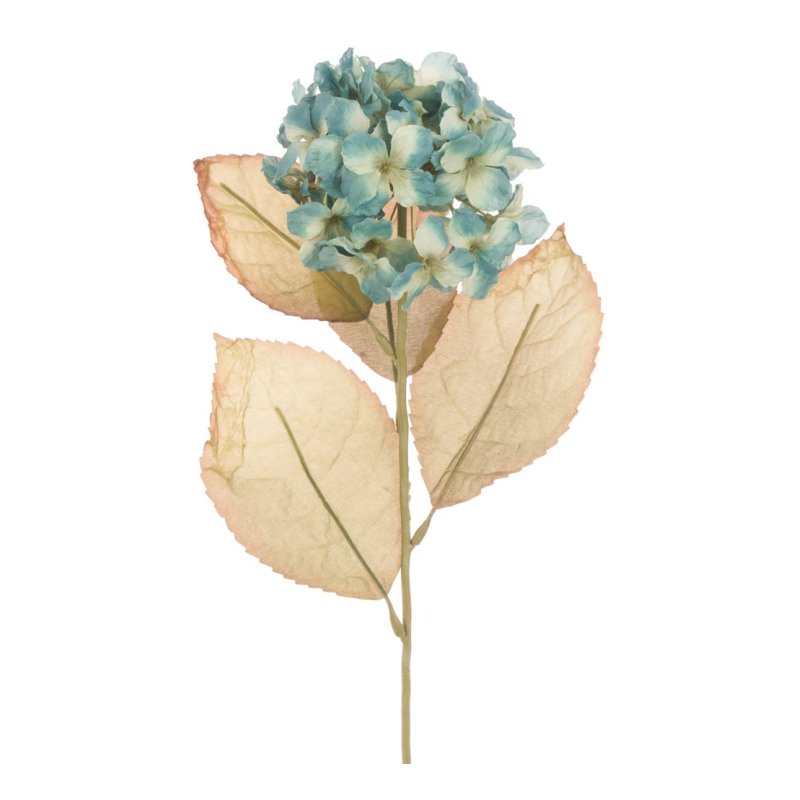 Floralsilk Blue Vintage Hydrangea Stem image of the flower on a white background