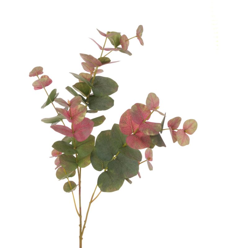 Floralsilk Green And Red Eucalyptus Blush Spray image of the spray on a white background