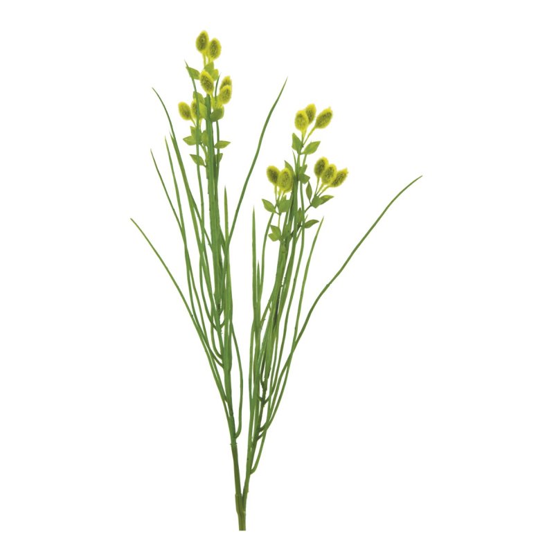 Floralsilk Green Wild Flower with Grass image of the flower with grass on a white background