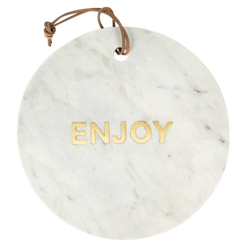 Artesa Round White Marble Cheese Board image of the board on a white background