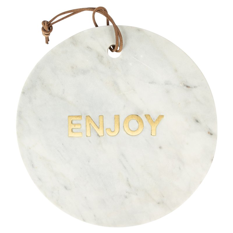 Artesa Round White Marble Cheese Board image of the board on a white background