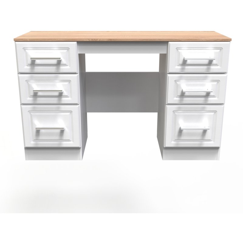 Stoneacre Kneehole Dressing Table front on image of the dressing table on a white background