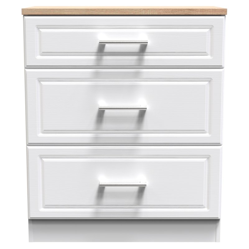 Stoneacre 3 Drawer Deep Chest front on image of the chest on a white background