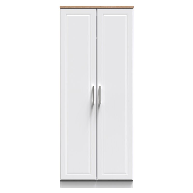Stoneacre 2ft 6in Plain Wardrobe front on image of the wardrobe on a white background