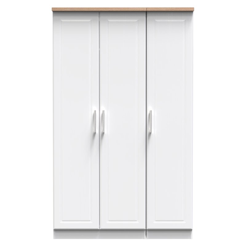 Stoneacre Tall Triple Plain Wardrobe front on image of the wardrobe on a white background
