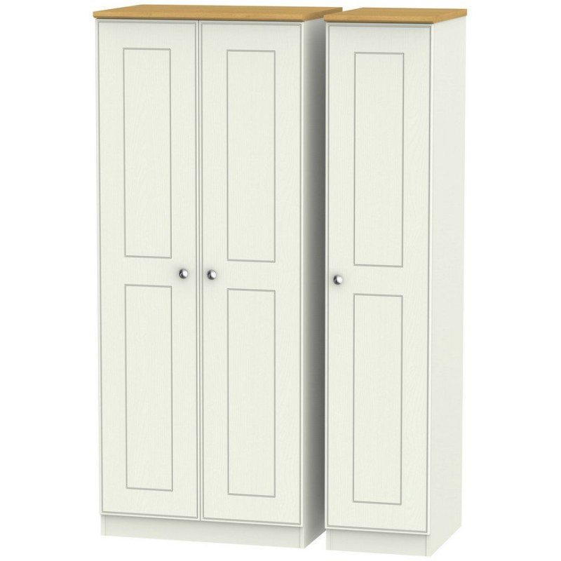 Elizabeth Triple Plain Wardrobe image of the wardrobe on a white background