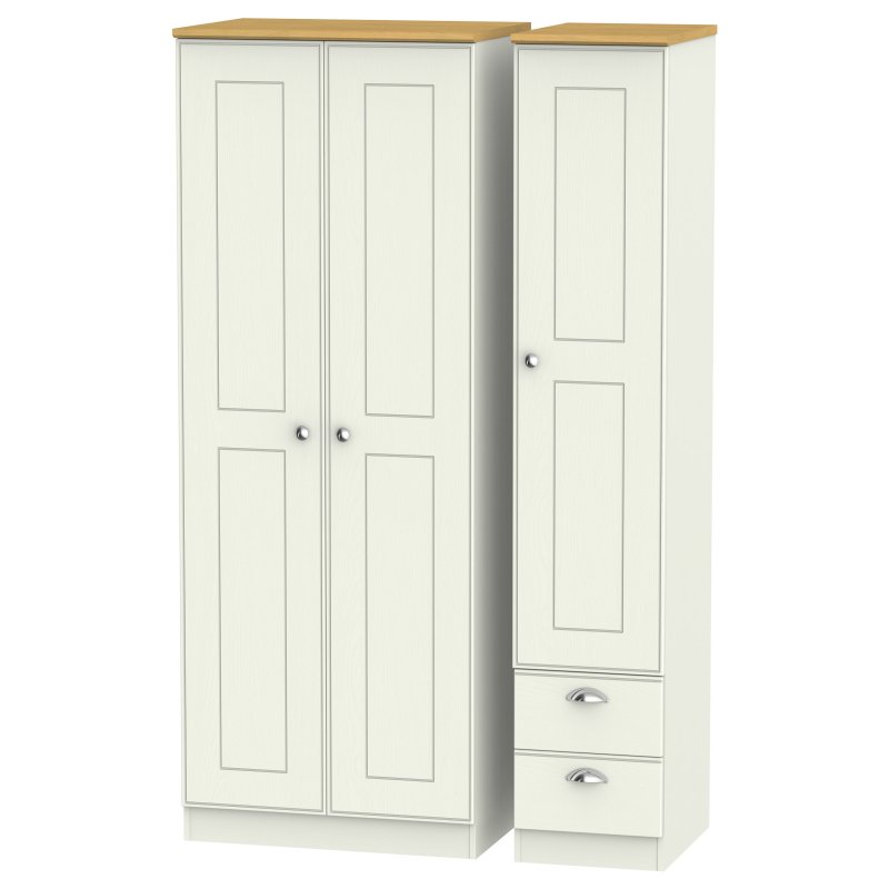 Elizabeth Tall Triple Plain Drawer Wardrobe image of the wardrobe on a white background