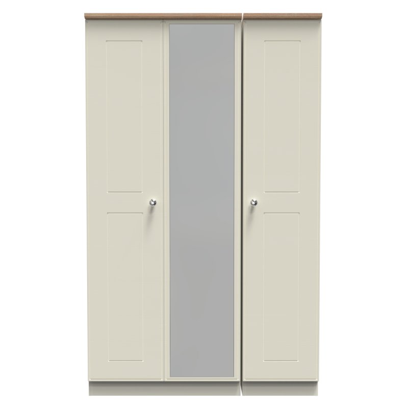 Elizabeth Triple Mirror Wardrobe front on image of the wardrobe on a white background